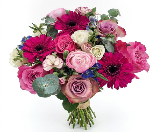 Pink & Blue Garden Bouquet flowers delivery Miami