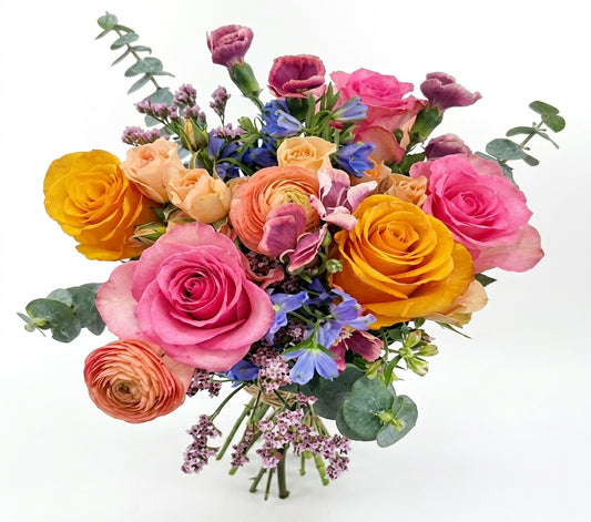 Bright Garden Rose Bouquet