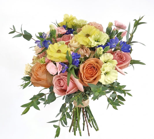 Peach & Yellow Garden Bouquet flowers delivery Miami